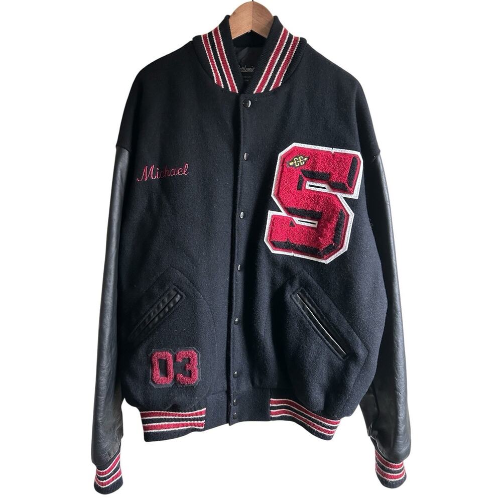 Settlemier’s Reed Varsity Letterman Jacket XXL Wool Leather Michael 03 Y2K USA